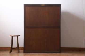 中古　松本民芸家具　D型整理タンスI　和洋どちらにも馴染む上品な佇まいのチェスト(衣装タンス、引き出し)(定価約30万円)(R-041073)