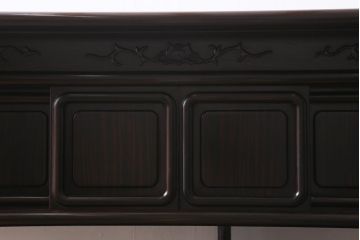中古　民芸家具　黒檀　アジアンテイストにもおすすめな上品な意匠の茶棚(飾り棚、収納棚)(R-041074)