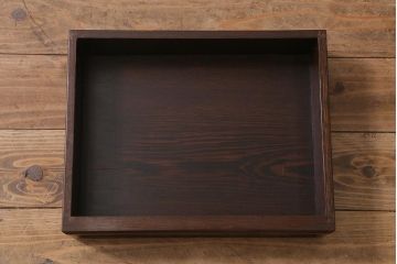 中古　民芸家具　鉄刀木(タガヤサン)　アジアンテイストにもおすすめな上品な意匠の茶棚(飾り棚、収納棚)(R-041075)