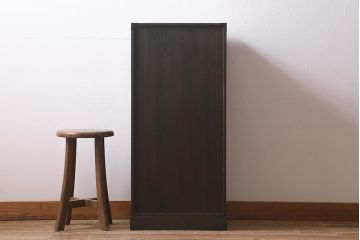 中古　民芸家具　総桐材　梅の金具　衣装盆付き　上品な意匠の小型箪笥(整理箪笥、衣装箪笥、和タンス、桐箪笥、桐たんす)(R-041076)