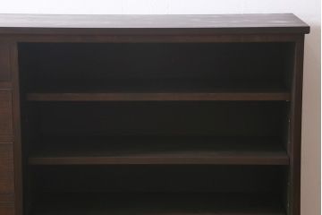 ラフジュ工房オリジナル　古建具リメイク　引き出し付き　障子貼りに組子が映える和モダンなキャビネット(戸棚、リビングボード)(R-041078)