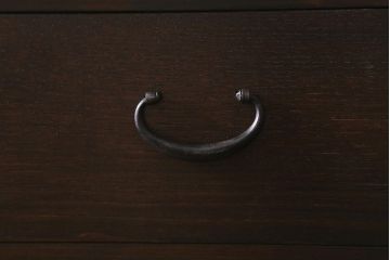 ラフジュ工房オリジナル　古建具リメイク　引き出し付き　風情漂う組子書院戸のキャビネット(戸棚、リビングボード)(R-041079)