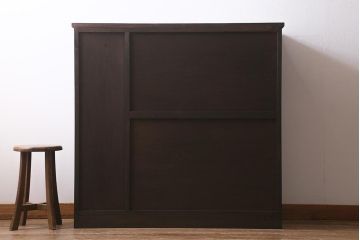 ラフジュ工房オリジナル　古建具リメイク　引き出し付き　風情漂う組子書院戸のキャビネット(戸棚、リビングボード)(R-041079)