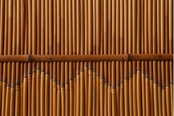 ビンテージ家具　昭和後期　凝ったデザインが魅力的な四連折り畳み式パーテーション(つい立て、衝立、仕切り)(R-041080)