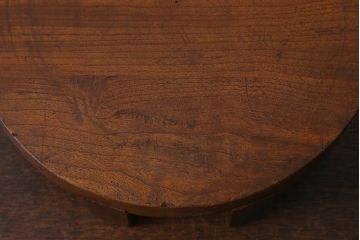 アンティーク雑貨　総ケヤキ材　味わいのある古い花台(飾り台、DIY)(R-041084)