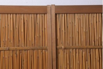 レトロ建具　昭和後期　美品!和の風情を演出してくれる御簾戸4枚セット(戸、簀戸、葭戸、夏障子、夏戸、窓、葦戸)(R-041087)