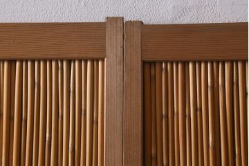 レトロ建具　昭和後期　美品!和の風情を演出してくれる御簾戸4枚セット(戸、簀戸、葭戸、夏障子、夏戸、窓、葦戸)(R-041087)