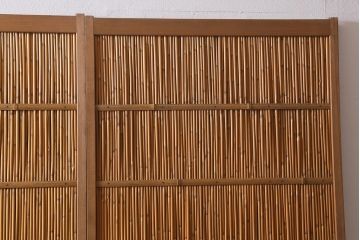 レトロ建具　昭和後期　美品!和の風情を演出してくれる御簾戸4枚セット(戸、簀戸、葭戸、夏障子、夏戸、窓、葦戸)(R-041087)