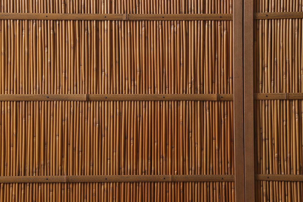 レトロ建具　昭和後期　美品!和の風情を演出してくれる御簾戸4枚セット(戸、簀戸、葭戸、夏障子、夏戸、窓、葦戸)(R-041087)