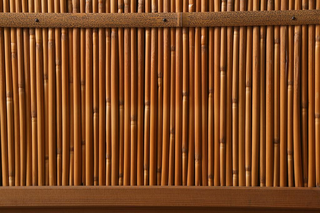 レトロ建具　昭和後期　美品!和の風情を演出してくれる御簾戸4枚セット(戸、簀戸、葭戸、夏障子、夏戸、窓、葦戸)(R-041087)