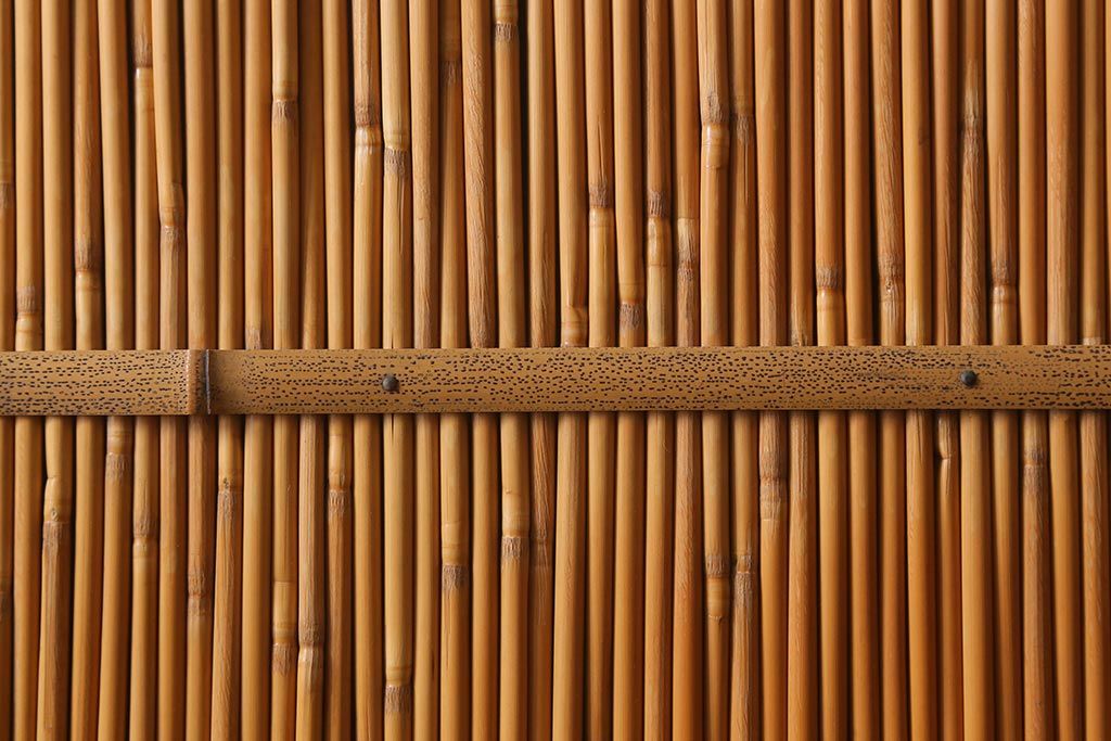 レトロ建具　昭和後期　美品!和の風情を演出してくれる御簾戸4枚セット(戸、簀戸、葭戸、夏障子、夏戸、窓、葦戸)(R-041087)