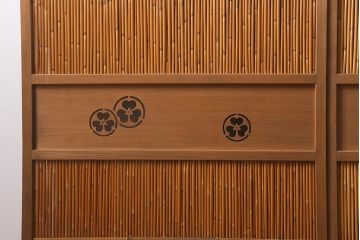 レトロ建具　昭和後期　美品!和の風情を演出してくれる御簾戸4枚セット(戸、簀戸、葭戸、夏障子、夏戸、窓、葦戸)(R-041087)