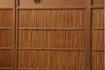 レトロ建具　昭和後期　美品!和の風情を演出してくれる御簾戸4枚セット(戸、簀戸、葭戸、夏障子、夏戸、窓、葦戸)(R-041087)