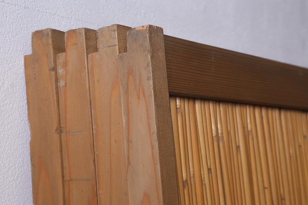 レトロ建具　昭和後期　美品!和の風情を演出してくれる御簾戸4枚セット(戸、簀戸、葭戸、夏障子、夏戸、窓、葦戸)(R-041087)