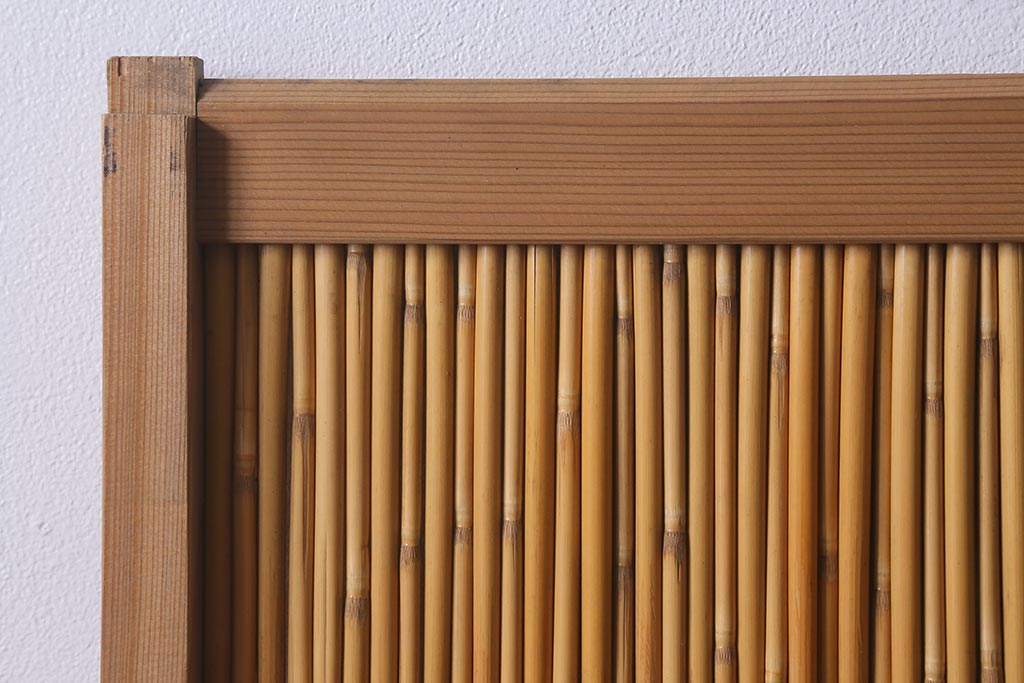 レトロ建具　昭和後期　美品!和の風情を演出してくれる御簾戸4枚セット(戸、簀戸、葭戸、夏障子、夏戸、窓、葦戸)(R-041087)