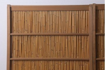 レトロ建具　昭和後期　美品!和の風情を演出してくれる御簾戸4枚セット(戸、簀戸、葭戸、夏障子、夏戸、窓、葦戸)(R-041087)