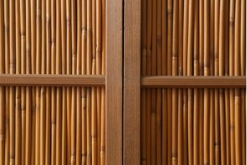 レトロ建具　昭和後期　美品!和の風情を演出してくれる御簾戸4枚セット(戸、簀戸、葭戸、夏障子、夏戸、窓、葦戸)(R-041087)