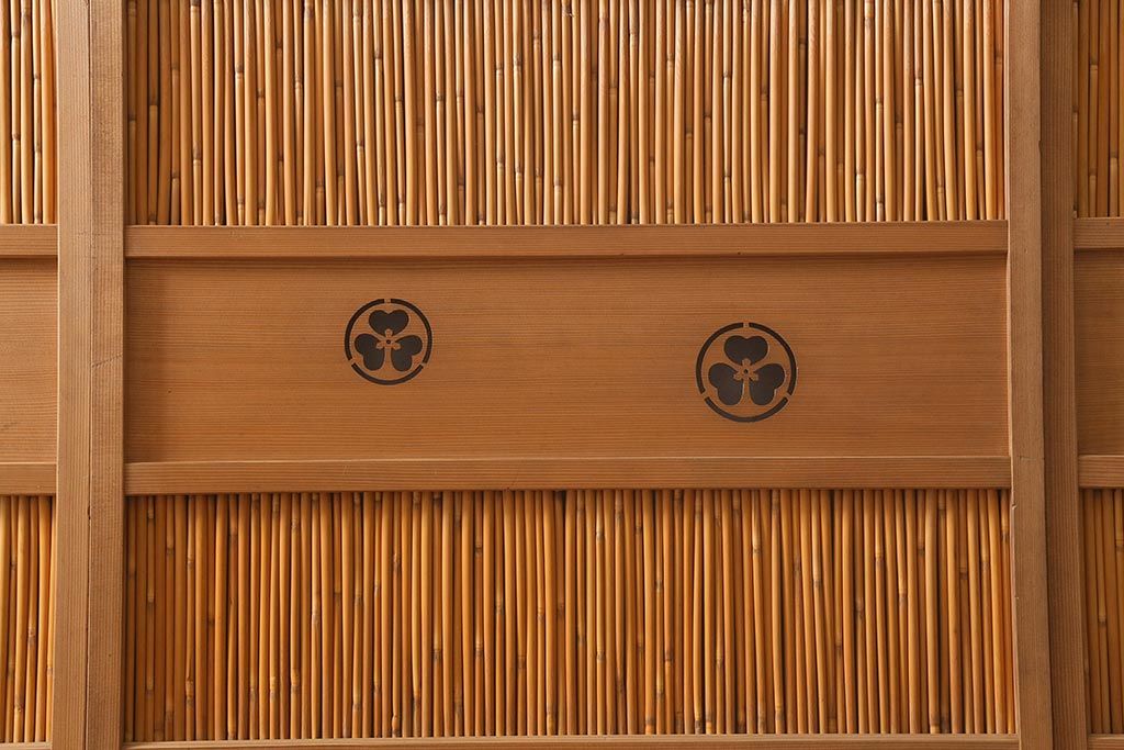 レトロ建具　昭和後期　美品!和の風情を演出してくれる御簾戸4枚セット(戸、簀戸、葭戸、夏障子、夏戸、窓、葦戸)(R-041087)
