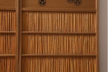 レトロ建具　昭和後期　美品!和の風情を演出してくれる御簾戸4枚セット(戸、簀戸、葭戸、夏障子、夏戸、窓、葦戸)(R-041087)
