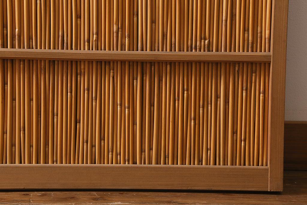 レトロ建具　昭和後期　美品!和の風情を演出してくれる御簾戸4枚セット(戸、簀戸、葭戸、夏障子、夏戸、窓、葦戸)(R-041087)