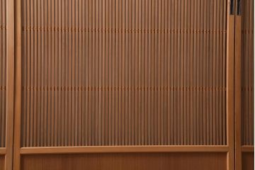 アンティーク建具　和製アンティーク　昭和中期　味わい深い木味が魅力の万本格子戸4枚セット(引き戸、建具)(R-041088)