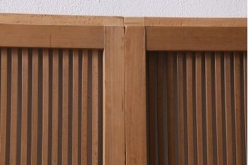 アンティーク建具　和製アンティーク　昭和中期　味わい深い木味が魅力の万本格子戸4枚セット(引き戸、建具)(R-041088)