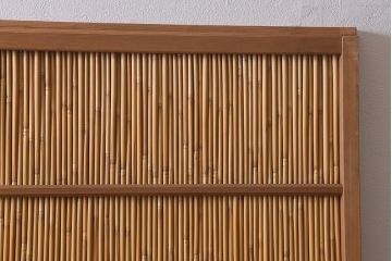 ビンテージ建具　和の風情を演出する御簾戸2枚セット(簾戸、簀戸、葭戸、夏障子、夏戸、葦戸)(R-041089)