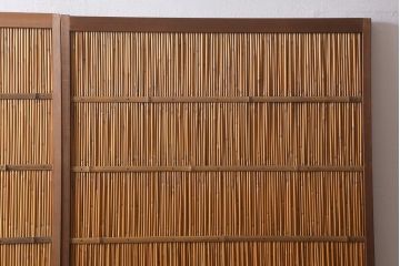 ビンテージ建具　和の風情を演出する御簾戸2枚セット(簾戸、簀戸、葭戸、夏障子、夏戸、葦戸)(R-041089)