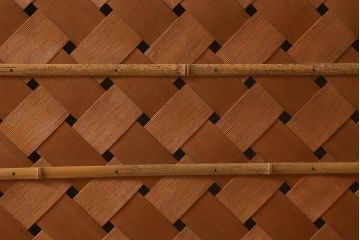 ビンテージ建具　和の風情を演出する御簾戸2枚セット(簾戸、簀戸、葭戸、夏障子、夏戸、葦戸)(R-041089)
