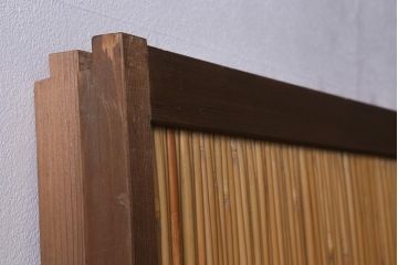 ビンテージ建具　和の風情を演出する御簾戸2枚セット(簾戸、簀戸、葭戸、夏障子、夏戸、葦戸)(R-041089)