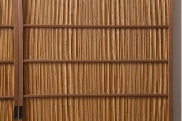 ビンテージ建具　和の風情を演出する御簾戸2枚セット(簾戸、簀戸、葭戸、夏障子、夏戸、葦戸)(R-041089)