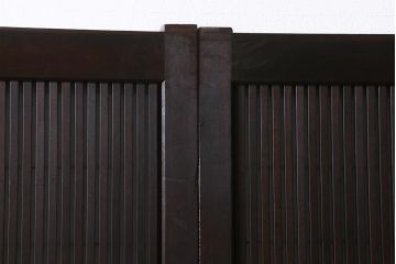 アンティーク建具　和製アンティーク　大正昭和初期　裏障子付き　和モダンな空間におすすめな万本格子戸3枚セット(引き戸、建具)(R-041093)