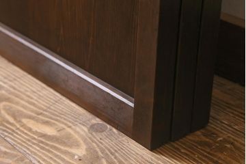 アンティーク建具　和製アンティーク　大正昭和初期　裏障子付き　和モダンな空間におすすめな万本格子戸3枚セット(引き戸、建具)(R-041093)