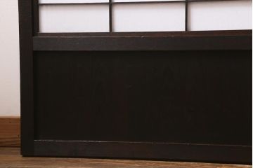 アンティーク建具　和製アンティーク　大正昭和初期　裏障子付き　和モダンな空間におすすめな万本格子戸3枚セット(引き戸、建具)(R-041093)