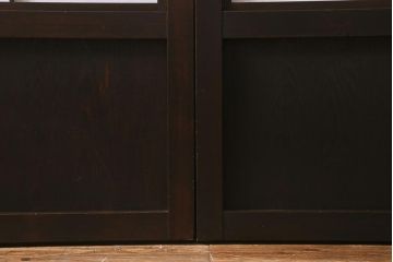 アンティーク建具　和製アンティーク　大正昭和初期　裏障子付き　和モダンな空間におすすめな万本格子戸3枚セット(引き戸、建具)(R-041093)