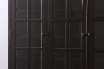 中古　北海道民芸家具　HM165K　高級感漂う上品な佇まいの食器棚(カップボード、キャビネット)(定価約43万円)(R-041096)