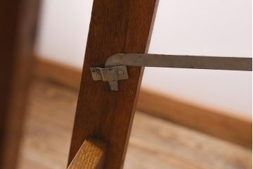 アンティーク雑貨　樫(カシ)材　レトロなステップラダー(脚立、はしご、梯子)(R-041098)