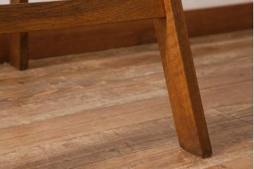 アンティーク雑貨　樫(カシ)材　レトロなステップラダー(脚立、はしご、梯子)(R-041098)