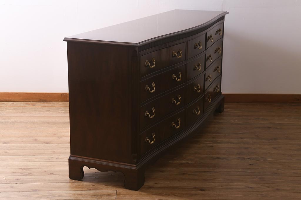 中古　DREXEL HERITAGE(ドレクセルヘリテイジ)　HEIRLOOMS(エアルーム)　マホガニー材　チェスト(ドレッサー、引き出し、サイドボード)(R-041100)