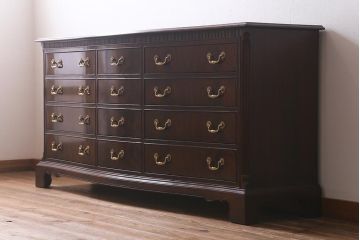 中古　DREXEL HERITAGE(ドレクセルヘリテイジ)　HEIRLOOMS(エアルーム)　マホガニー材　チェスト(ドレッサー、引き出し、サイドボード)(R-041100)