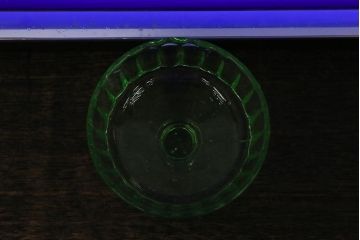 アンティーク雑貨　ウランガラスのレトロなアイスクリームコップ2個セット(氷コップ)(R-041104)