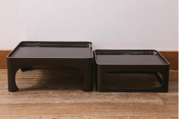 アンティーク雑貨　大正昭和初期　箱付き　輪島塗　極上本堅地お膳・お椀セット(木製漆器、和食器)(R-041106)