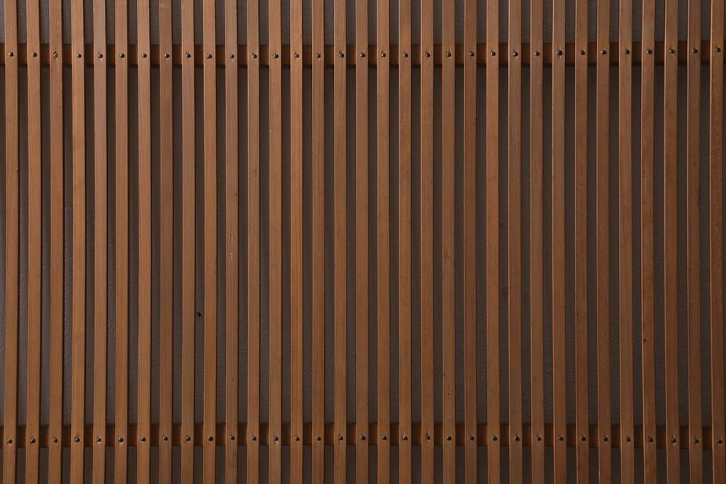 アンティーク建具　和製アンティーク　昭和中期　味わい深い木味が魅力の万本格子戸2枚セット(引き戸、建具)(R-041107)