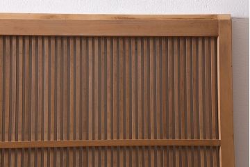 アンティーク建具　和製アンティーク　昭和中期　味わい深い木味が魅力の万本格子戸2枚セット(引き戸、建具)(R-041107)