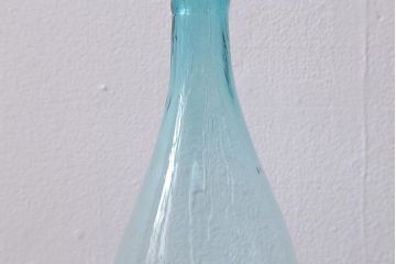 アンティーク雑貨　戦前　明治大正　希少!　ねじ込みふた　ガラス蓋付き一升瓶(硝子瓶、ガラスビン)(R-041109)