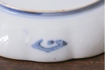 アンティーク雑貨　古民具・骨董　明治期　伊万里焼　色絵七寸皿2枚セット(和食器、中皿)(R-041112)