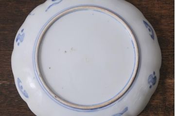 アンティーク雑貨　古民具・骨董　明治期　伊万里焼　色絵七寸皿3枚セット(和食器、中皿)(R-041113)