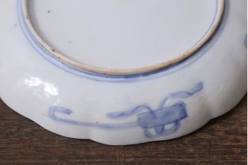 アンティーク雑貨　古民具・骨董　明治期　伊万里焼　色絵七寸皿3枚セット(和食器、中皿)(R-041113)