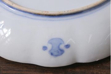 アンティーク雑貨　古民具・骨董　明治期　伊万里焼　色絵七寸皿3枚セット(和食器、中皿)(R-041113)