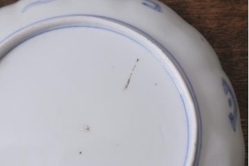 アンティーク雑貨　古民具・骨董　明治期　伊万里焼　色絵七寸皿3枚セット(和食器、中皿)(R-041114)